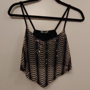 Charlotte Russe sequin crop top